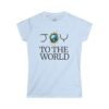 6940305914457180811_2048.jpeg Joy Globe Graphic Women's Tee, Joy To The World Holiday Christmas Shirt, Christmas apparel, Joyful Message Tee