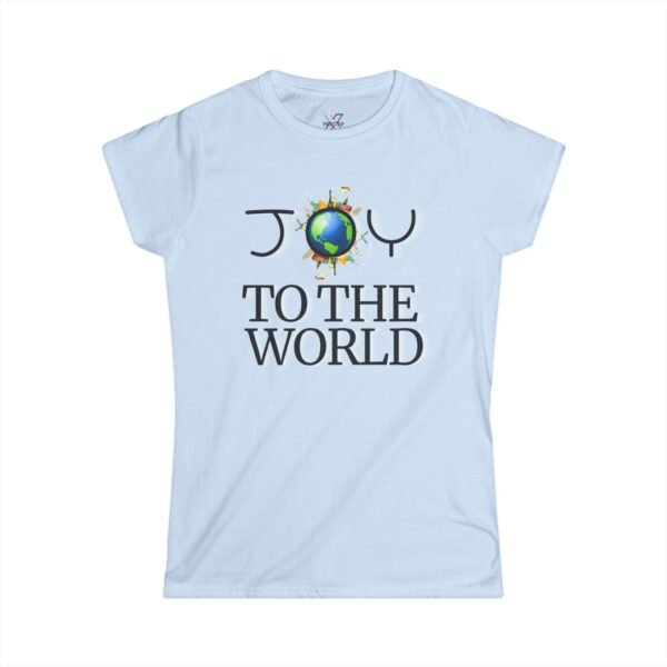 6940305914457180811_2048.jpeg Joy Globe Graphic Women's Tee, Joy To The World Holiday Christmas Shirt, Christmas apparel, Joyful Message Tee