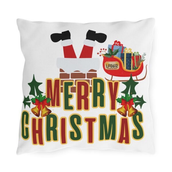 Merry Christmas Outdoor Pillow, Christmas pillow, holiday décor, outdoor cushion, vintage Christmas design