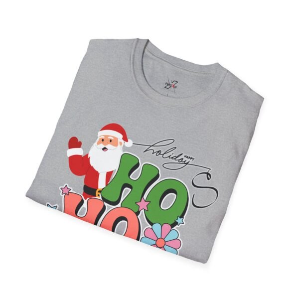 Women's Christmas Santa Claus T-shirt , Retro Floral Christmas Tee, Festive Outfit,  Holiday Apparel
