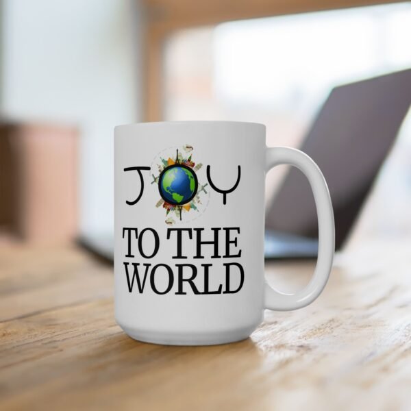 Joy to the World Ceramic Mug, Holiday Glossy Ceramic Mug (11/15oz)