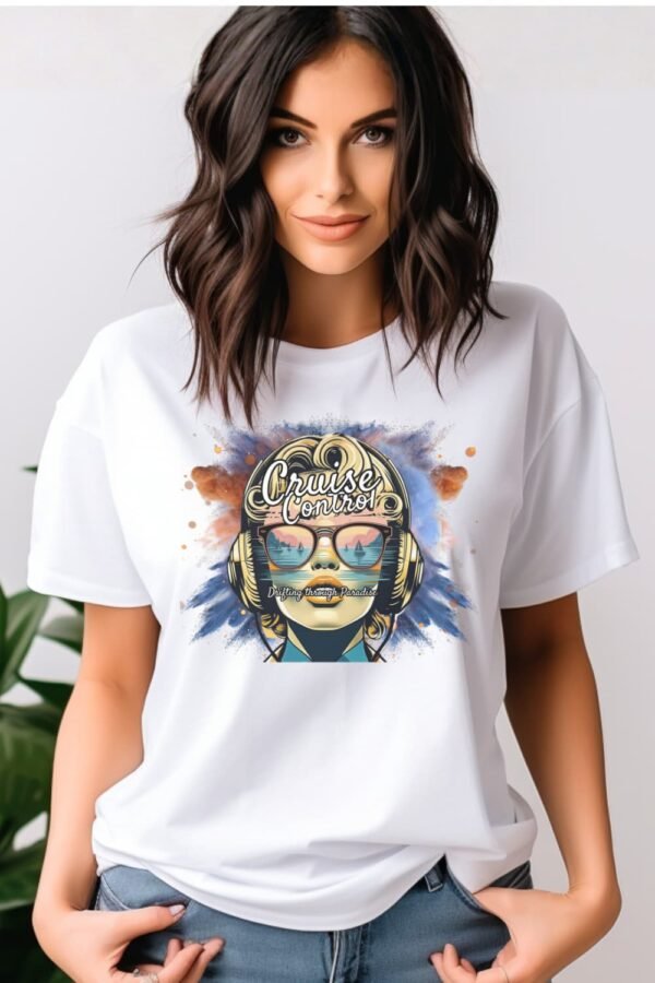 Cruise To Paradise Women's T-Shirt, Tropical Vacation Sunglasses Floral Graphic Tee