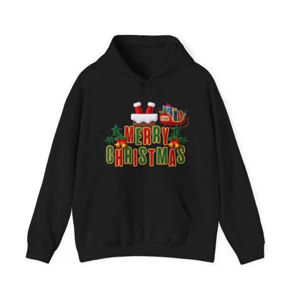 Cozy Christmas Hoodie with 3D Embroidery Effect, Warmth, Comfort, and Holiday Cheer in Every Stitch