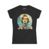 Vintage Pop Art Women's Tee , Retro Blonde Portrait Graphic