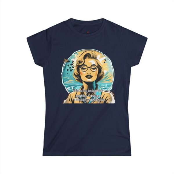 Vintage Pop Art Women's Tee , Retro Blonde Portrait Graphic