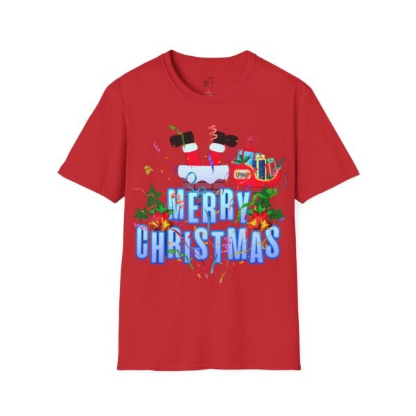 Merry Christmas T-Shirt Big Design,  Festive Santa Sleigh Holiday Tee