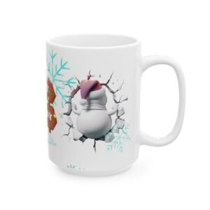 Holiday Mug, Cozy Holiday Mug Magic, Your New Favorite Winter Sip,  Festive Snowflake Reindeer, Christmas Coffee Cup (15oz)