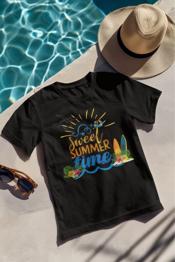 Unisex Sweet Summer Time T-Shirt,  Beach Surf Graphic Tee
