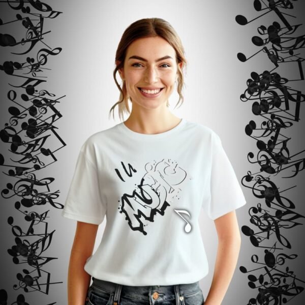 Feel the Beat. Live the Art, Music Graffiti Tee, Musical Note Street Art Unisex T-Shirt 8