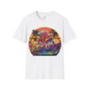 Unisex Surfing Sunset T-Shirt , Retro Tropical Palm Beach Graphic Tee