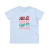 1317060416659479381_2048.jpeg Merry Merry Merry Christmas Tee, Women’s Festive Holiday T‑Shirt
