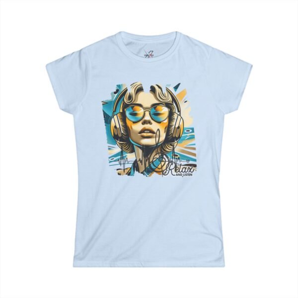 Turn Up Your Style The Soft & Lightweight Music Lover’s Tee , Retro Headphones Graphic "Relax"