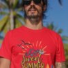 Unisex Sweet Summer Time T-Shirt,  Beach Surf Graphic Tee