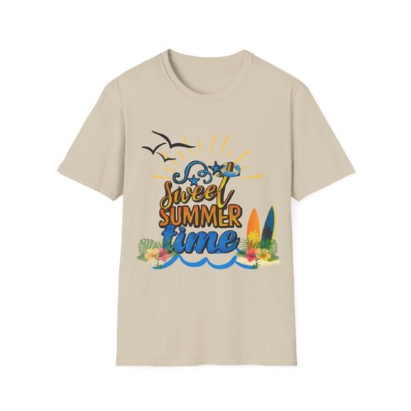 Unisex Sweet Summer Time T-Shirt,  Beach Surf Graphic Tee