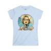 Vintage Pop Art Women's Tee , Retro Blonde Portrait Graphic
