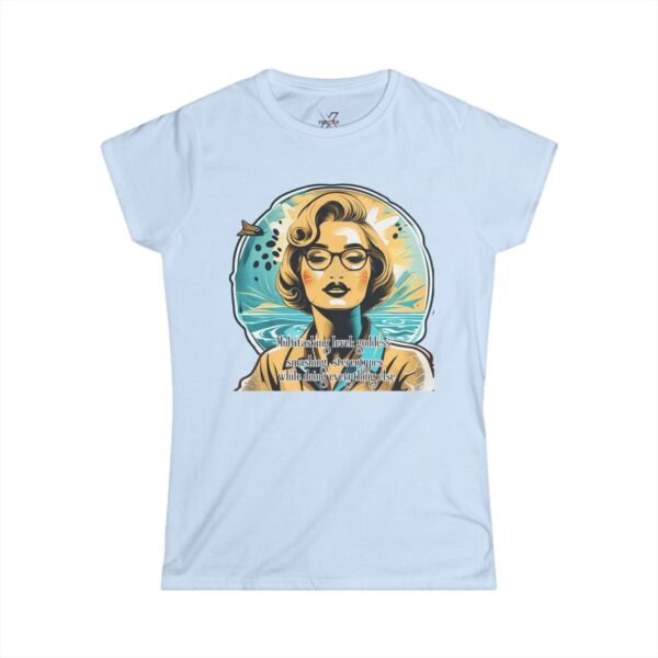 Vintage Pop Art Women's Tee , Retro Blonde Portrait Graphic