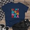 In My Dog Mom Era T-Shirt , Women's Dog Mom Tee, Colorful Retro Paw Design, Thread Effect Design