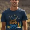 Unisex Sweet Summer Time T-Shirt,  Beach Surf Graphic Tee