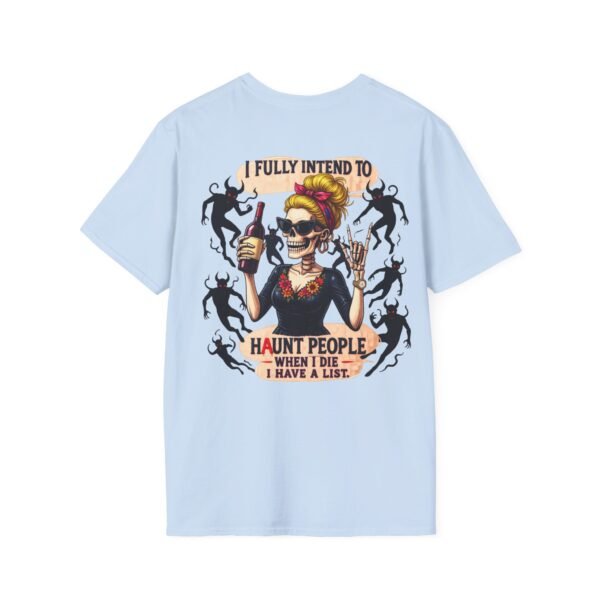 Funny Women's T-Shirt, Halloween Skull Girl Tee, 3D Design