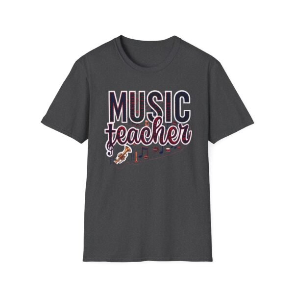 Unisex Music Teacher T-Shirt, Cute Musical Notes Design, Perfect Gift for Band And Choir Teachers