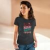 16953564491175322146_2048.jpeg Merry Merry Merry Christmas Tee, Women’s Festive Holiday T‑Shirt