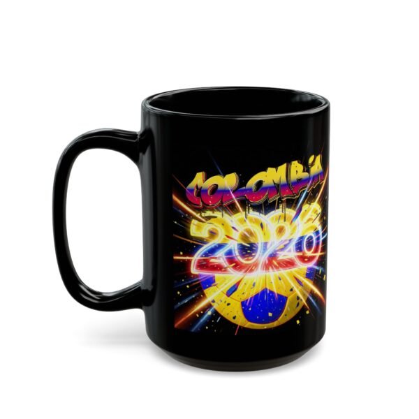 2026 Retro Neon Space Coffee Mug, Colombia Black Ceramic 15oz