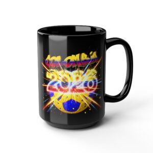 2026 Retro Neon Space Coffee Mug, Colombia Black Ceramic 15oz