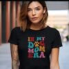 In My Dog Mom Era T-Shirt , Women’s Dog Mom Tee, Colorful Retro Paw Design, Thread-Style Design