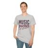 Unisex Music Teacher T-Shirt, Cute Musical Notes Design, Perfect Gift for Band And Choir Teachers