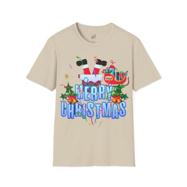 Merry Christmas T-Shirt Big Design,  Festive Santa Sleigh Holiday Tee