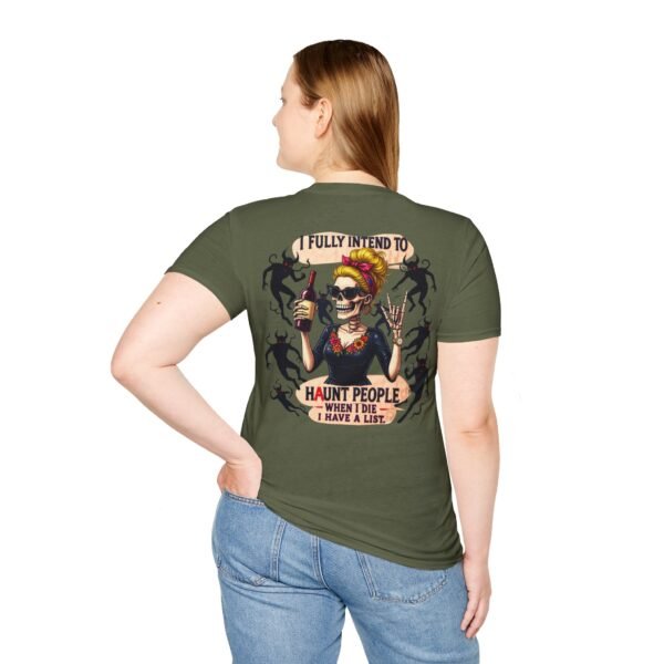 Funny Women's T-Shirt, Halloween Skull Girl Tee, 3D Design