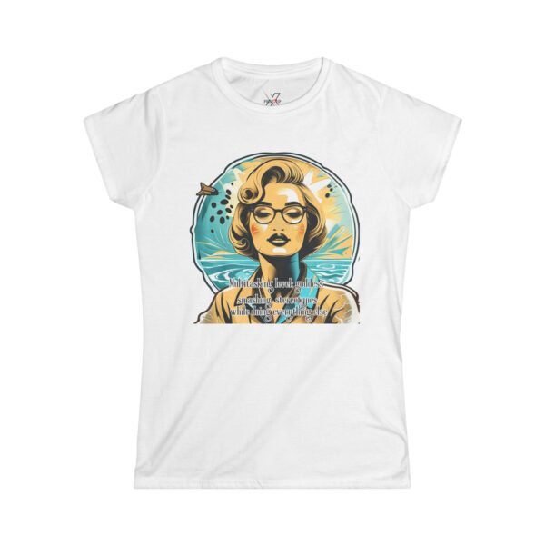 Vintage Pop Art Women's Tee , Retro Blonde Portrait Graphic
