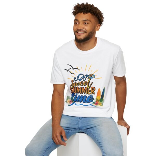 Unisex Sweet Summer Time T-Shirt,  Beach Surf Graphic Tee