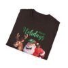Festive Lightweight Holiday T-Shirt Soft, Breathable Christmas Tee with Fun Santa & Reindeer Design, Perfect Holiday Gift, Shop Now
