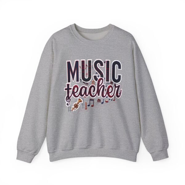 3895378134857992098_2048.jpeg Music Teacher Sweatshirt, Cozy Unisex Crewneck with Elegant Musical Design, Comfortable, Warm & Meaningful Gift for Educators