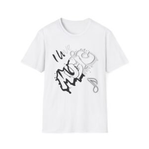 Feel the Beat. Live the Art, Music Graffiti Tee, Musical Note Street Art Unisex T-Shirt 8