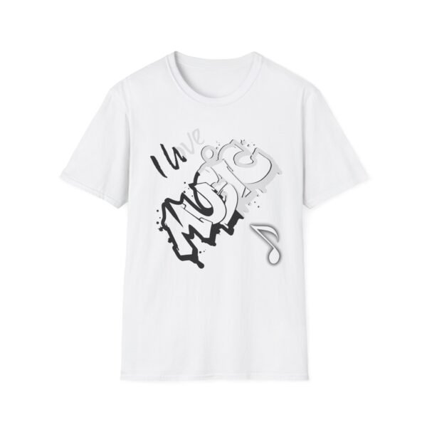 Feel the Beat. Live the Art, Music Graffiti Tee, Musical Note Street Art Unisex T-Shirt 8