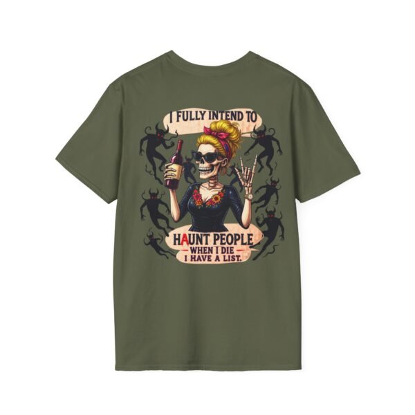 Funny Women's T-Shirt, Halloween Skull Girl Tee, 3D Design