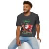 Festive Lightweight Holiday T-Shirt Soft, Breathable Christmas Tee with Fun Santa & Reindeer Design, Perfect Holiday Gift, Shop Now