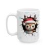 51102205243942770_2048.jpeg Christmas Reindeer Ceramic Mug – Cute Santa Hat Reindeer with Snowflakes (15oz)