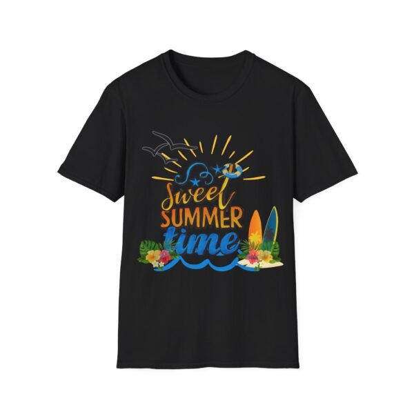 Unisex Sweet Summer Time T-Shirt,  Beach Surf Graphic Tee