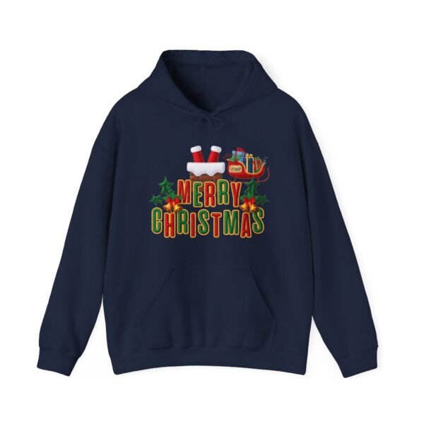 Cozy Christmas Hoodie with 3D Embroidery Effect, Warmth, Comfort, and Holiday Cheer in Every Stitch