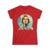 Vintage Pop Art Women's Tee , Retro Blonde Portrait Graphic