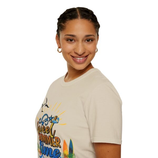 Unisex Sweet Summer Time T-Shirt,  Beach Surf Graphic Tee
