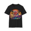 Unisex Surfing Sunset T-Shirt , Retro Tropical Palm Beach Graphic Tee