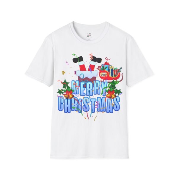 Merry Christmas T-Shirt Big Design,  Festive Santa Sleigh Holiday Tee