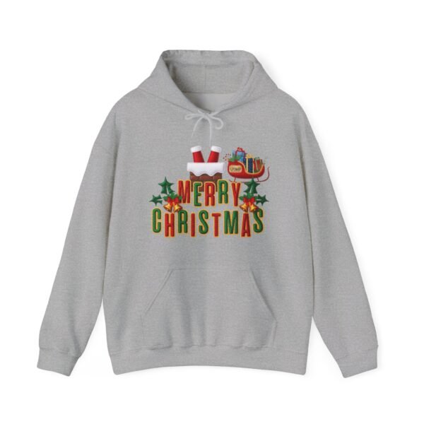 Cozy Christmas Hoodie with 3D Embroidery Effect, Warmth, Comfort, and Holiday Cheer in Every Stitch