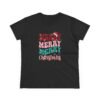 9427722226863145117_2048.jpeg Merry Merry Merry Christmas Tee, Women’s Festive Holiday T‑Shirt