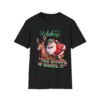 Festive Lightweight Holiday T-Shirt Soft, Breathable Christmas Tee with Fun Santa & Reindeer Design, Perfect Holiday Gift, Shop Now
