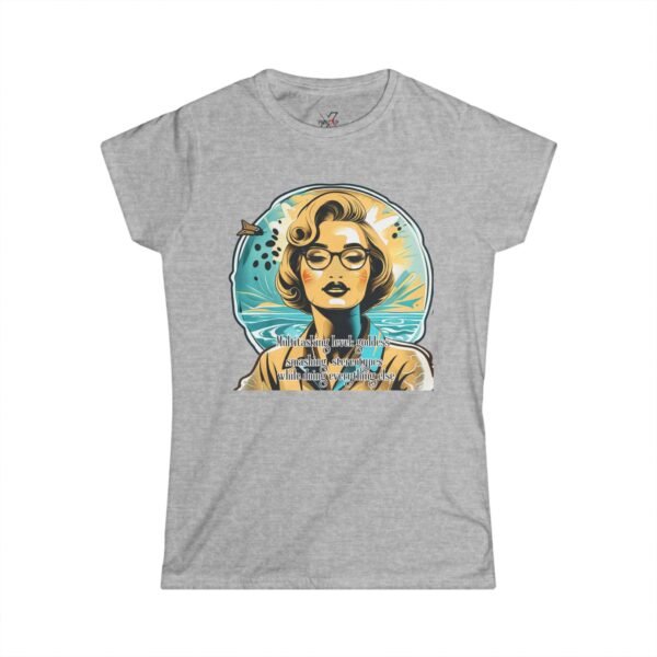 Vintage Pop Art Women's Tee , Retro Blonde Portrait Graphic